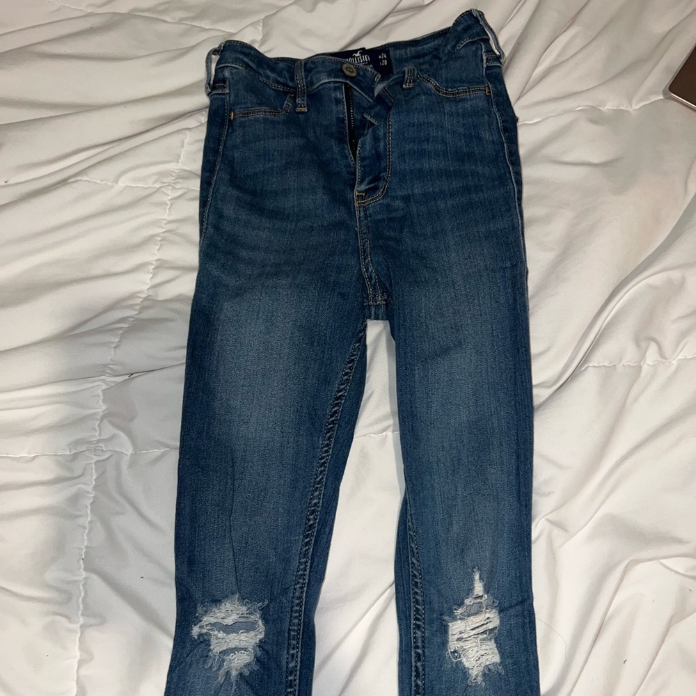 Dark ripped jeans